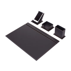 ELMAS Premium Leather Desk Organizer Set - 4 Piece Essentials