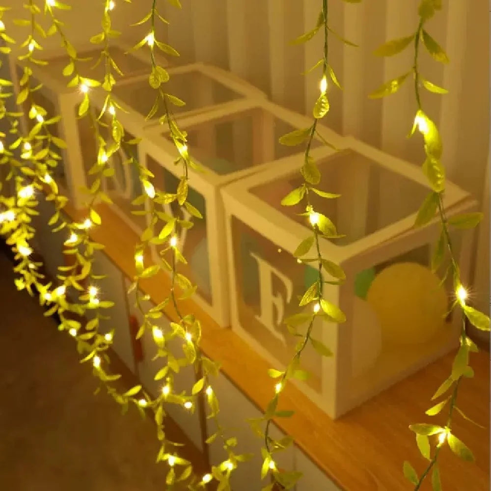 ELMAS 3m 100LED Willow Leaf Vine Lamp USB-Powered - Al Masam Stationery LLC