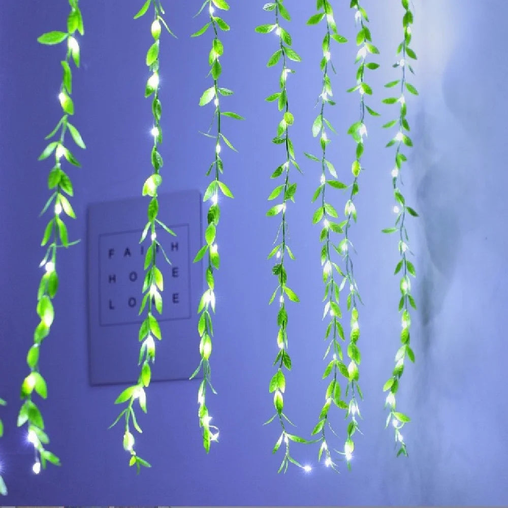 ELMAS 3m 100LED Willow Leaf Vine Lamp USB-Powered - Al Masam Stationery LLC