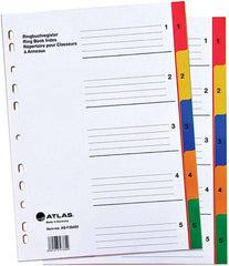 Atlas 1-5 PP Col Divider Multicolor - Al Masam Stationery LLC