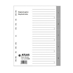 Atlas 1-5 Plastic Divider A4 - Al Masam Stationery LLC