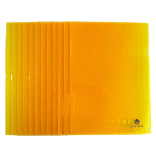 Atlas Clear Folder PP F/S Yellow - Al Masam Stationery LLC