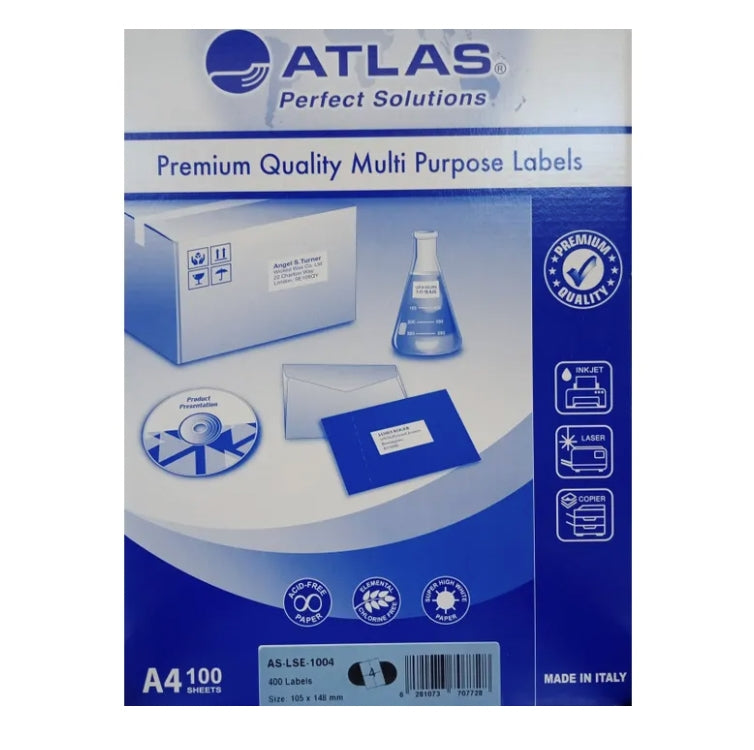 ATLAS MULTI PURPOSE LABELS 105x42.4 - Al Masam Stationery LLC Main image