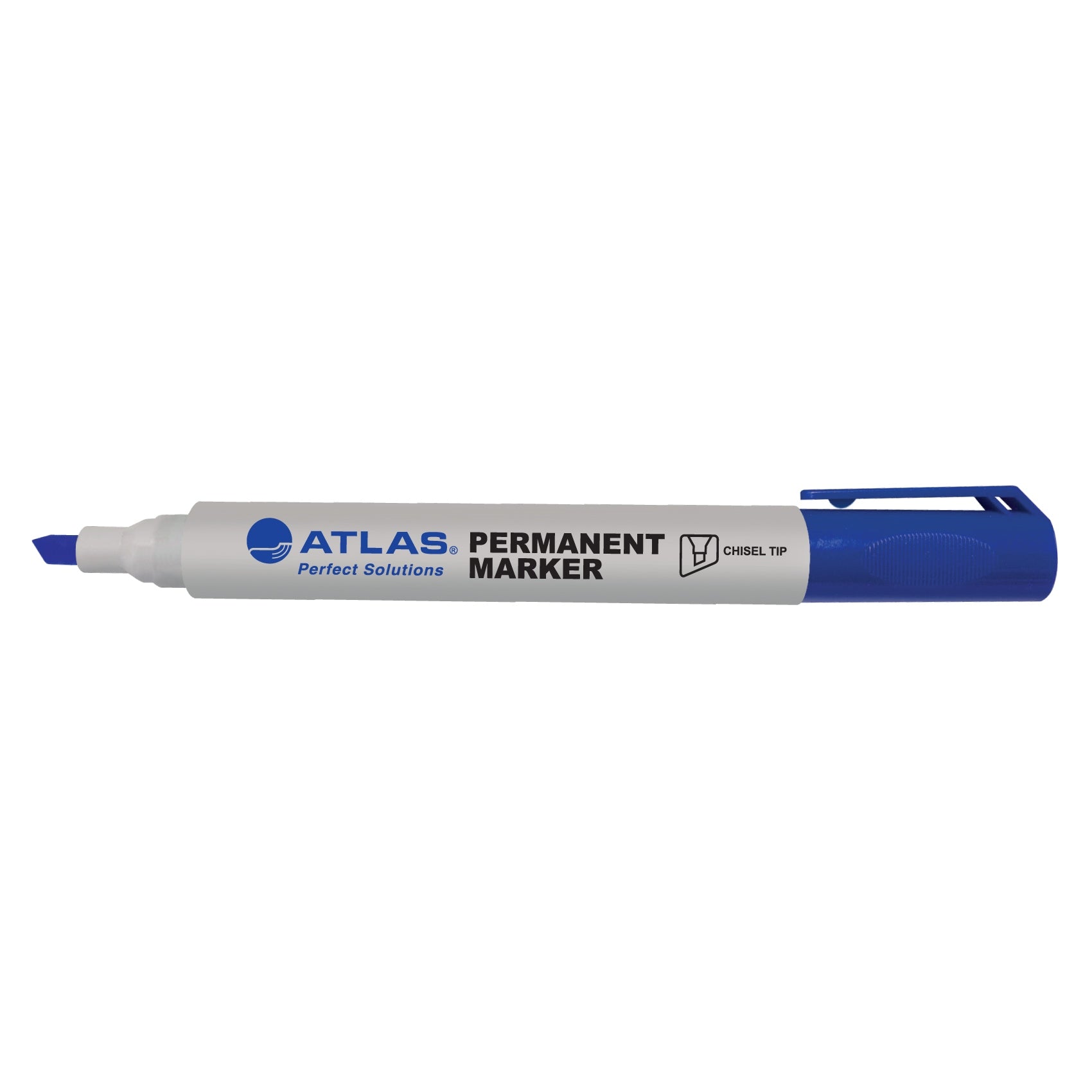 Atlas Bullet Permanent Marker  Chisel Tip Pack Blue - Al Masam Stationery LLC Main image