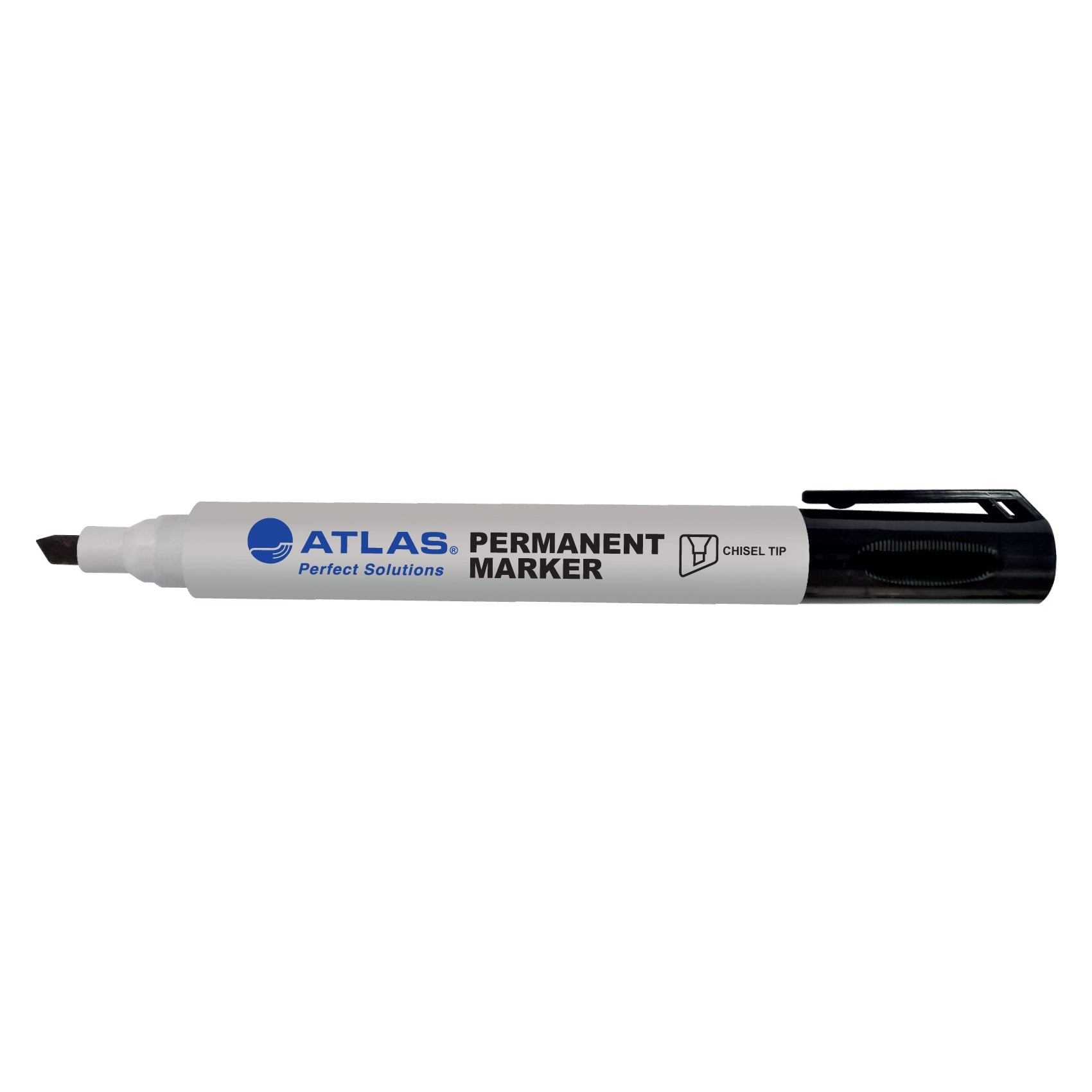 Atlas Bullet Permanent Marker  Chisel Tip Pack Black - Al Masam Stationery LLC Main image