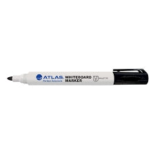 Atlas Bullet Whiteboard Marker Pack Black - Al Masam Stationery LLC