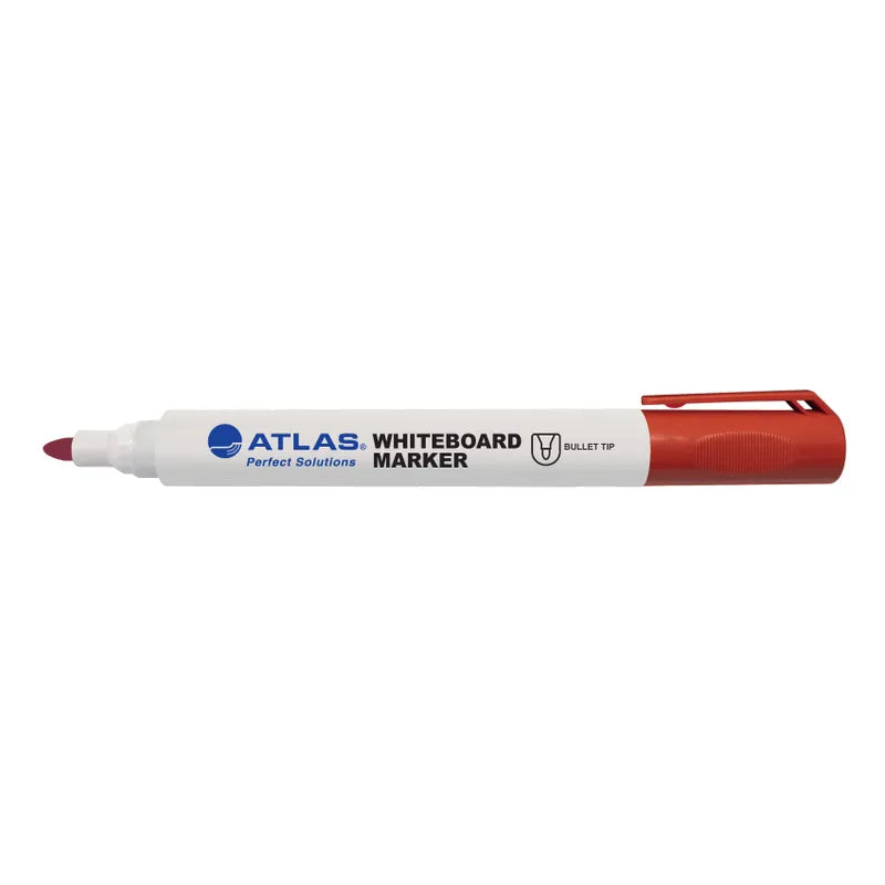Atlas Bullet Whiteboard Marker Pack Red - Al Masam Stationery LLC Main image
