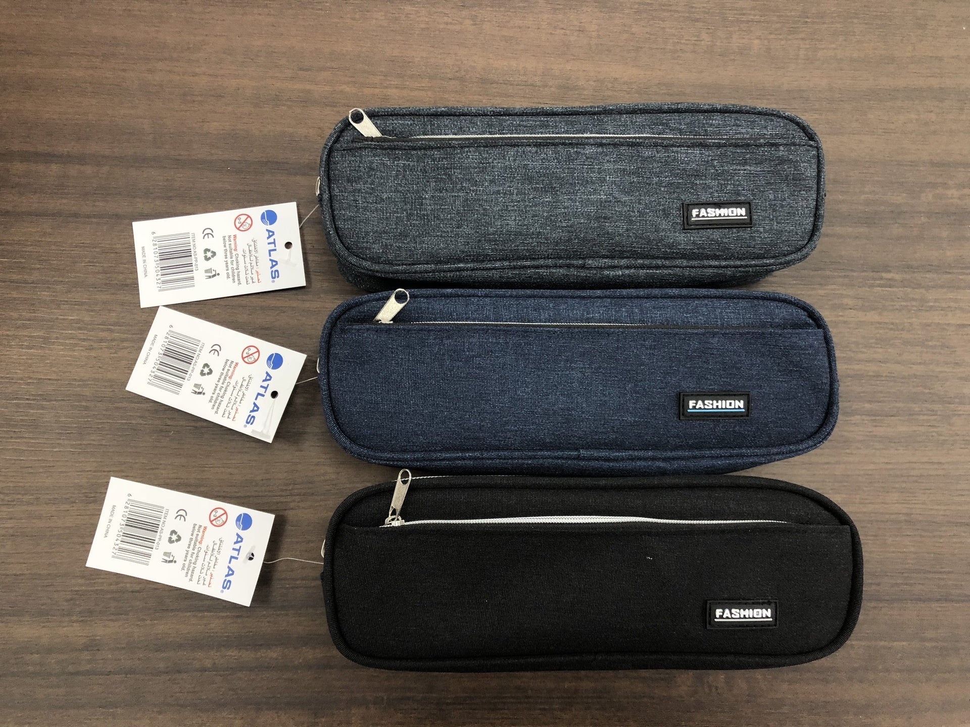 Atlas Pencil Case Boy Arrow Blue-Black-Grey - Al Masam Stationery LLC Main image