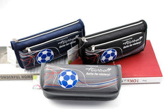 Atlas Pencil Case Soccer Blue-Black-Grey - Al Masam Stationery LLC