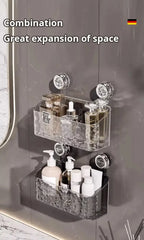 ELMAS Wall-Mounted Corner Bathroom Shelf with Suction Cup - Al Masam Stationery LLC