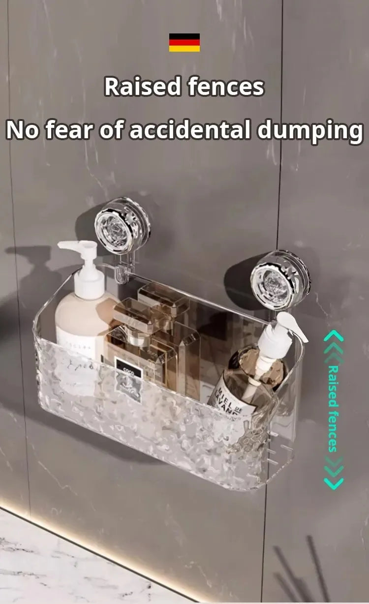 ELMAS Wall-Mounted Corner Bathroom Shelf with Suction Cup - Al Masam Stationery LLC