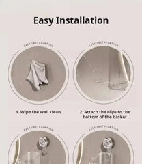 ELMAS Wall-Mounted Corner Bathroom Shelf with Suction Cup - Al Masam Stationery LLC