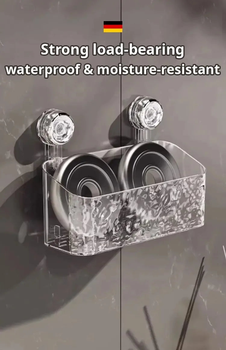 ELMAS Wall-Mounted Corner Bathroom Shelf with Suction Cup - Al Masam Stationery LLC