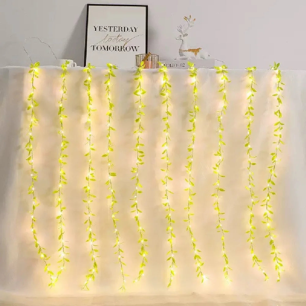 ELMAS 3m 100LED Willow Leaf Vine Lamp USB-Powered - Al Masam Stationery LLC