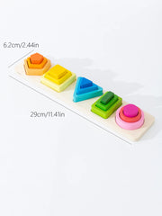 ELMAS 5 Sets Geometric Shape Sorting Stacking Toys