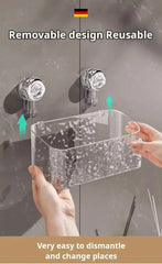 ELMAS Wall-Mounted Corner Bathroom Shelf with Suction Cup - Al Masam Stationery LLC