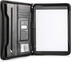 Alpha Portfolio with Calculator, Notepad, and Side Pocket