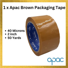 Apac All in One Packaging Kit With 1 x Stretch Rilm, 1 x Bubble Roll, 1 x Brown Packaging Tape, 1 x Fragile Handle With Care Tape|