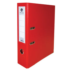 Atlas A4 Plastic Box File - Black 80 mm Red - Al Masam Stationery LLC