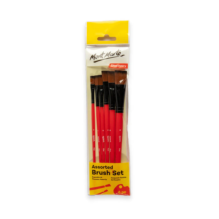 Mont Marte Assorted Artist Brush Set 6pc for School, Hobby & Craft Painting - Al Masam Stationery LLC - art & craft - art & craft