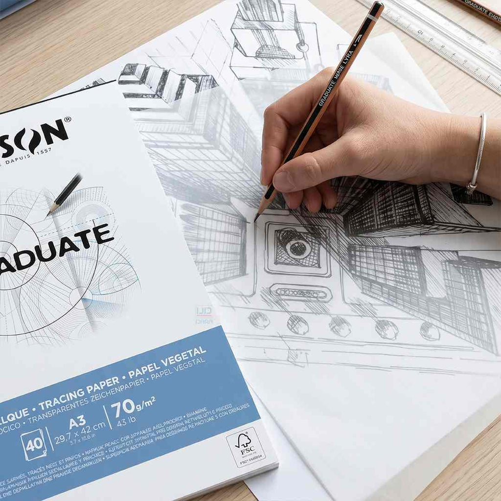 Canson Graduate Tracing Pad A3 70gsm Transparent Paper 40 Sheets