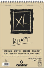 Canson XL Kraft Sketch Pad A4 90gsm Brown Paper 60 Sheets