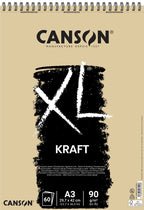 Canson XL Kraft Sketch Pad A3 90gsm Brown Paper 60 Sheets