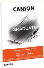 Canson Graduate Sketch Pad A4 96gsm White 40 Sheets