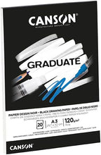Canson Graduate Black Drawing Pad A5 120gsm 20 Sheets
