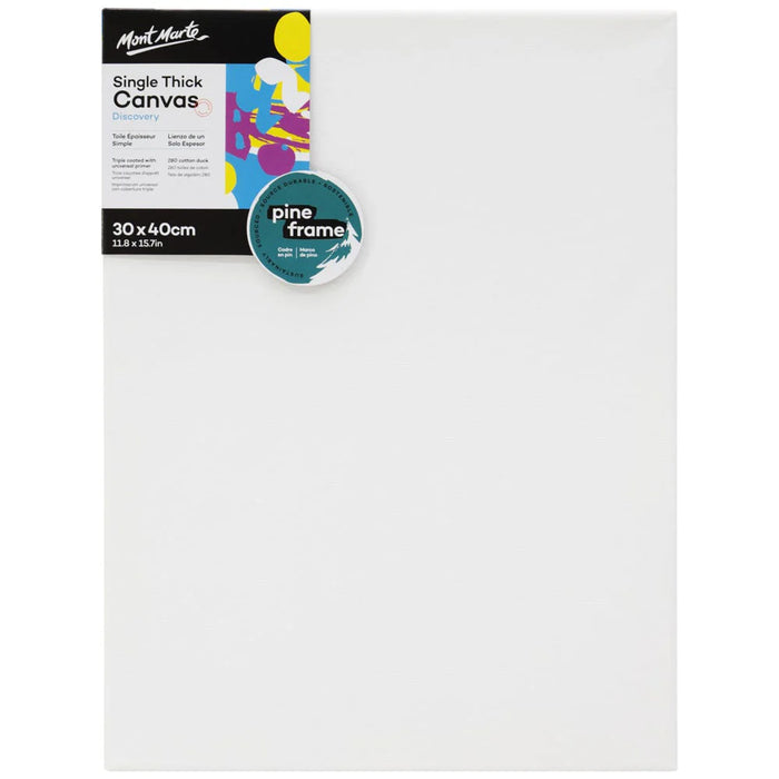 Mont Marte Discovery Single Thick Canvas 30x40cm for Acrylic, Oil & Craft Painting - Al Masam Stationery LLC - art & craft - art & craft