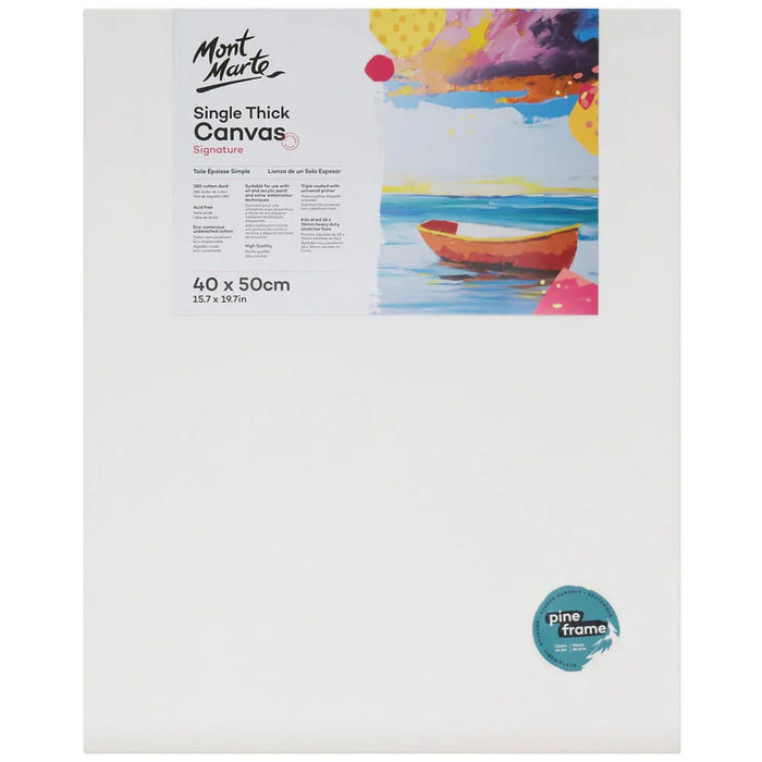 Mont Marte Discovery Single Thick Canvas 40x50cm for Acrylic, Oil & Craft Painting - Al Masam Stationery LLC - art & craft - art & craft