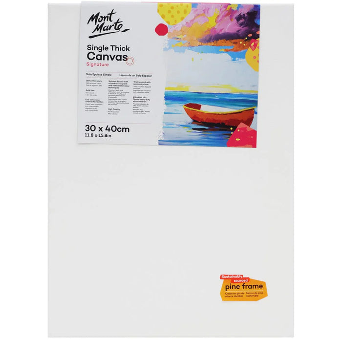 Mont Marte Signature Stretched Canvas 30x40cm Pine Frame for Acrylic & Oil Painting - Al Masam Stationery LLC - art & craft - art & craft