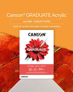 Canson Graduate Acrylic Pad A4 300gsm 20 Sheets – Acrylic Painting Paper