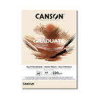 Canson Graduate Mixed Media Pad A4 220gsm 30 Sheets – Natural Mixed Media Paper