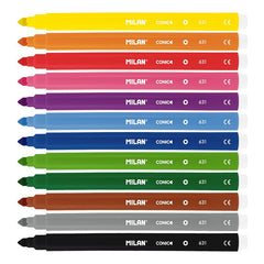 Conical tip fibrepens - (612312) - (Pack of 12)