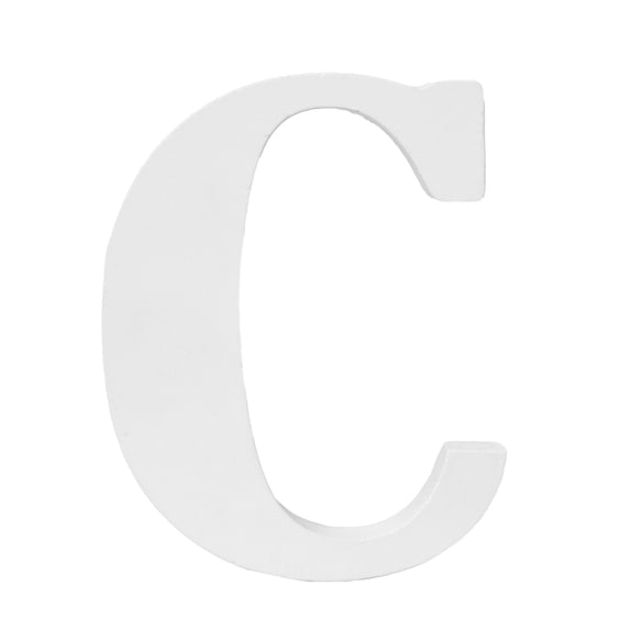White Wooden Letter C for Crafts & DIY Decoration
