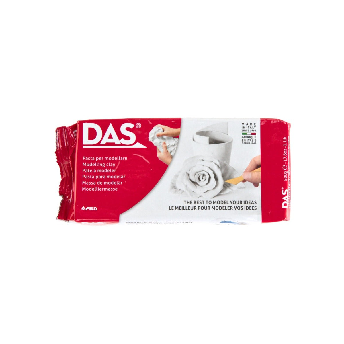 DAS Modelling Clay White 500g – Air-Dry Clay for Crafts & Sculpting F387000-FP-01-88-0569-AMS43372-8000144074112