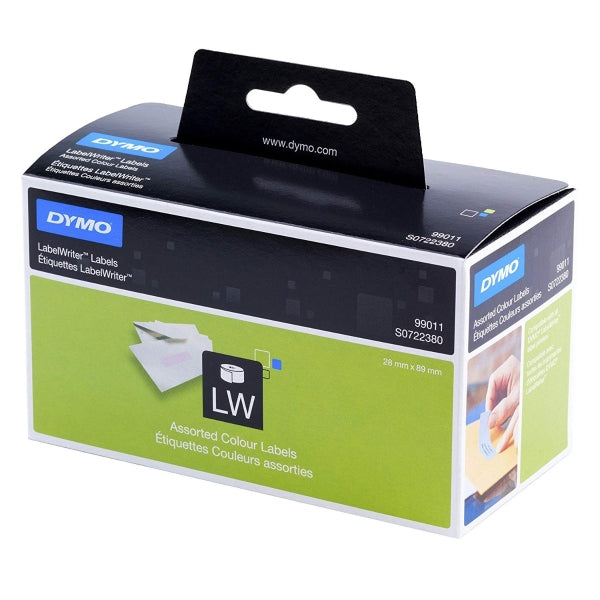 DYMO ADDRESS LABEL 89MMX28MM 4 COLORS 4X130 LABELS - (DYS0722380) Main image