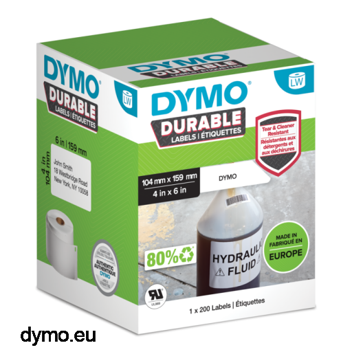 DYMO DURABLE LABELS 104MM X 159MM - (DY2112287) Main image
