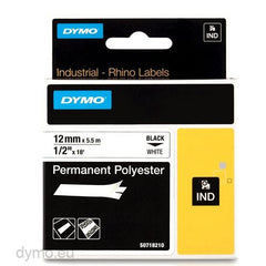 DYMO PP D1 12MMX5.5M BK/WH - (DY18483)