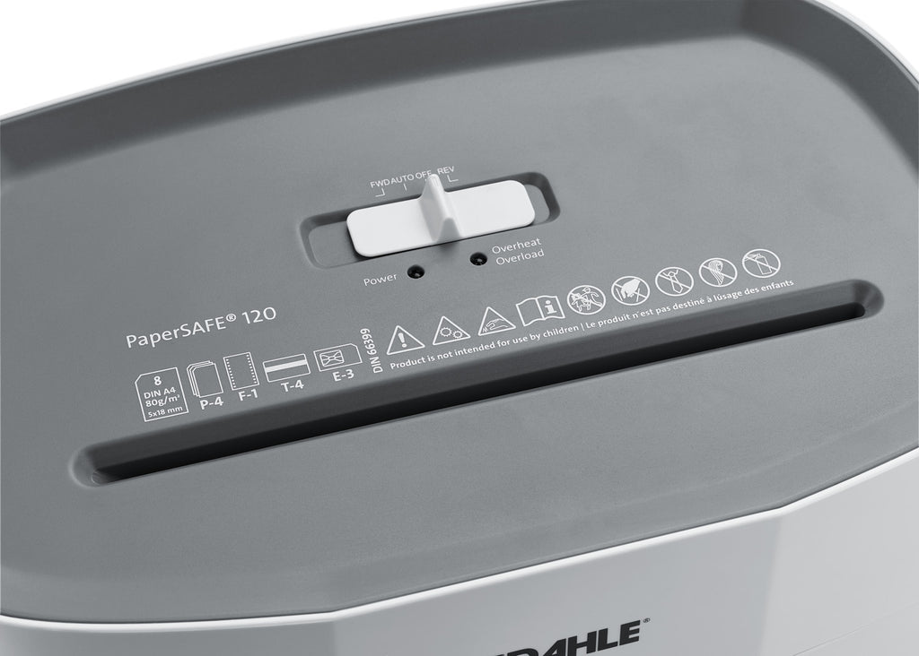 Dahle PS120 Cross-Cut Paper Shredder 5 x 18mm for Office & Home Use