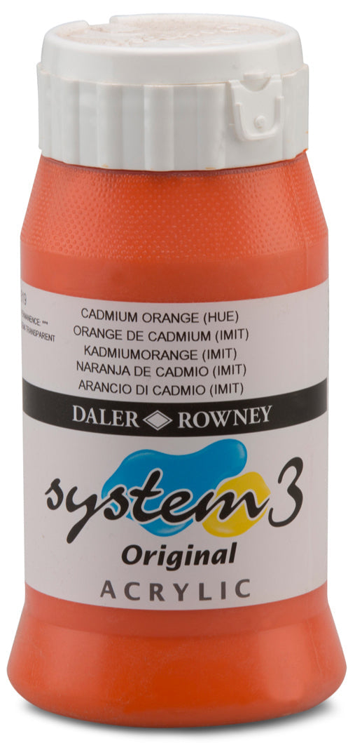Daler Rowney Acrylic Colors System 3 CADMIUM ORANGE (HUE) - 500 ML Main image