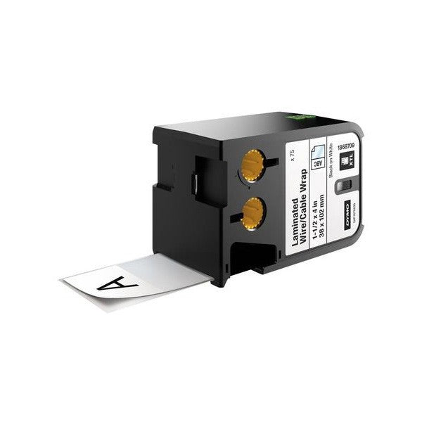 Dymo XTL tape, (laminate) 38x102mm white, black print, 75 pcs - (DY1868709) Main image