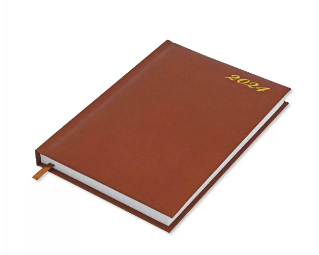 FIS A5 Diary 2024 (Arabic/English) Brown - FSDI23AE21BR