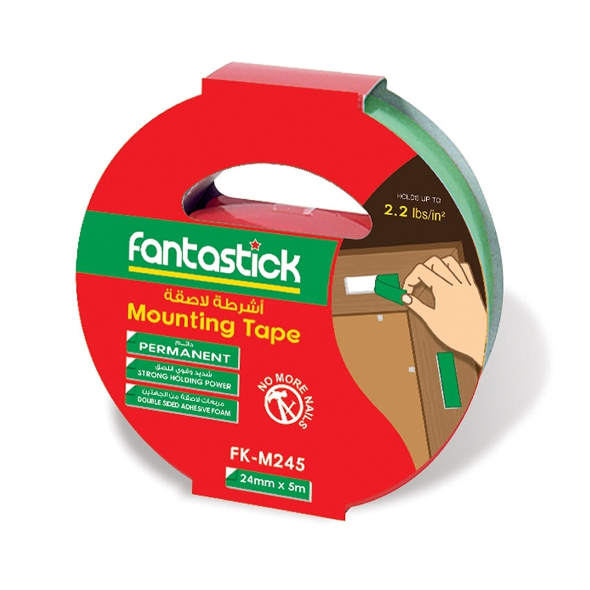 Fantastick Mounting Tape 1"x5m 12 Rolls Box - Al Masam Stationery LLC Main image