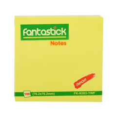 Fantastick Stick Notes 2x3" Fluor. Yellow - Al Masam Stationery LLC