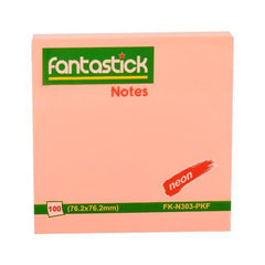 Fantastick Stick Notes 3x3" Fluorscent Pink - Al Masam Stationery LLC