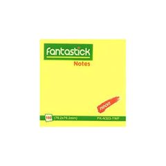 Fantastick Stick Notes 3x3" Fluorscent Yellow - Al Masam Stationery LLC