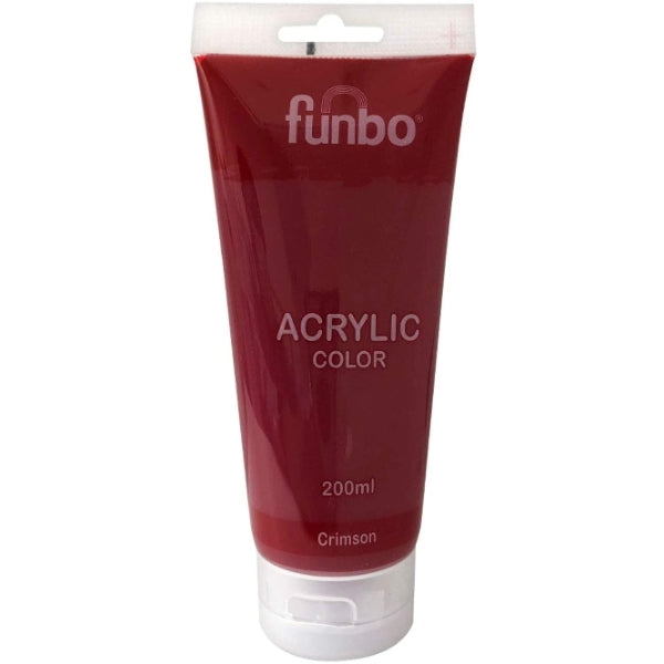 Funbo Acrylic Color Tube 100ml 01 Crimson - Al Masam Stationery LLC Main image