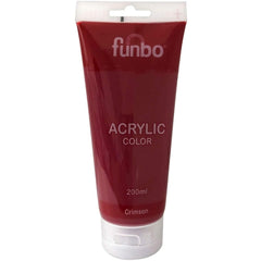 Funbo Acrylic Color Tube 100ml 01 Crimson - Al Masam Stationery LLC